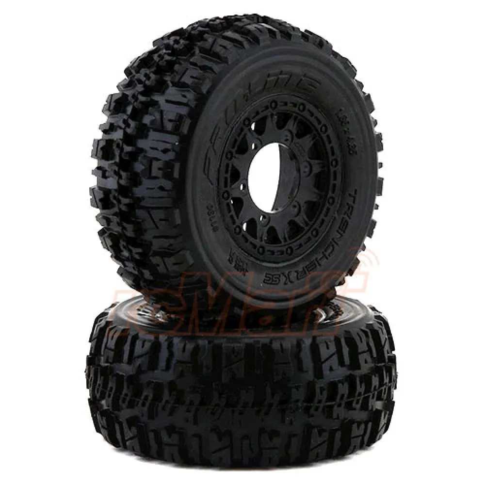 Pro-line Pre-mounted Trencher X M2 Compound SC Tires 2 PCS W Black RAID RIM