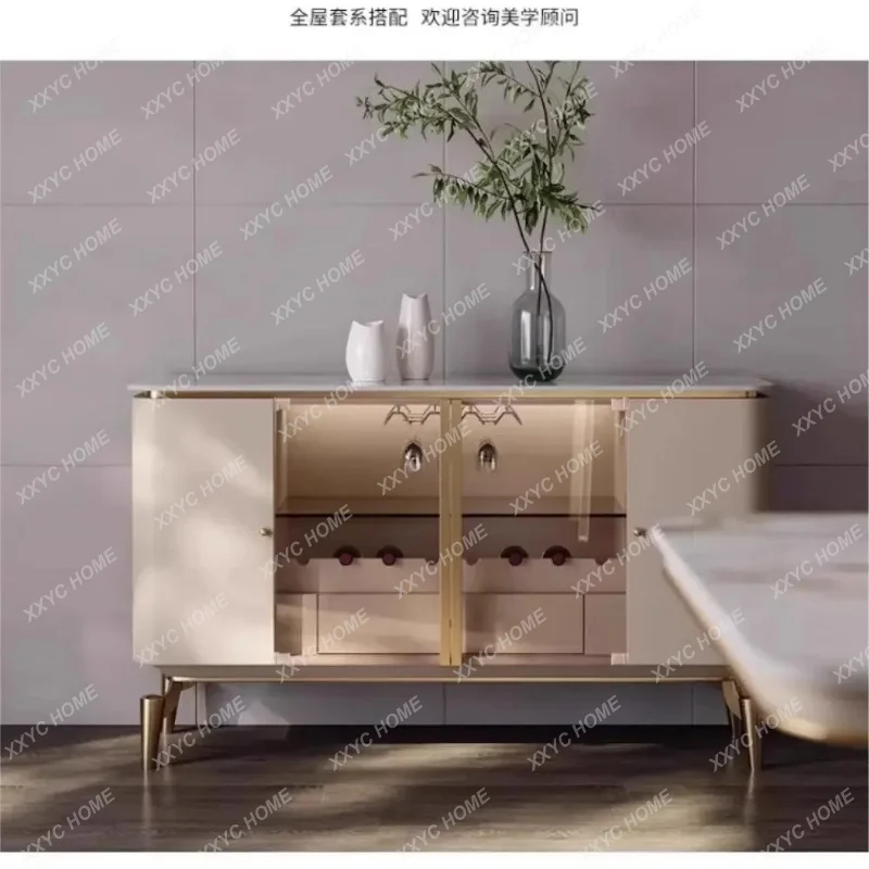 XXLight luxury solid wood dining side cabinet Modern simple entrance cabinet Living room wall locker