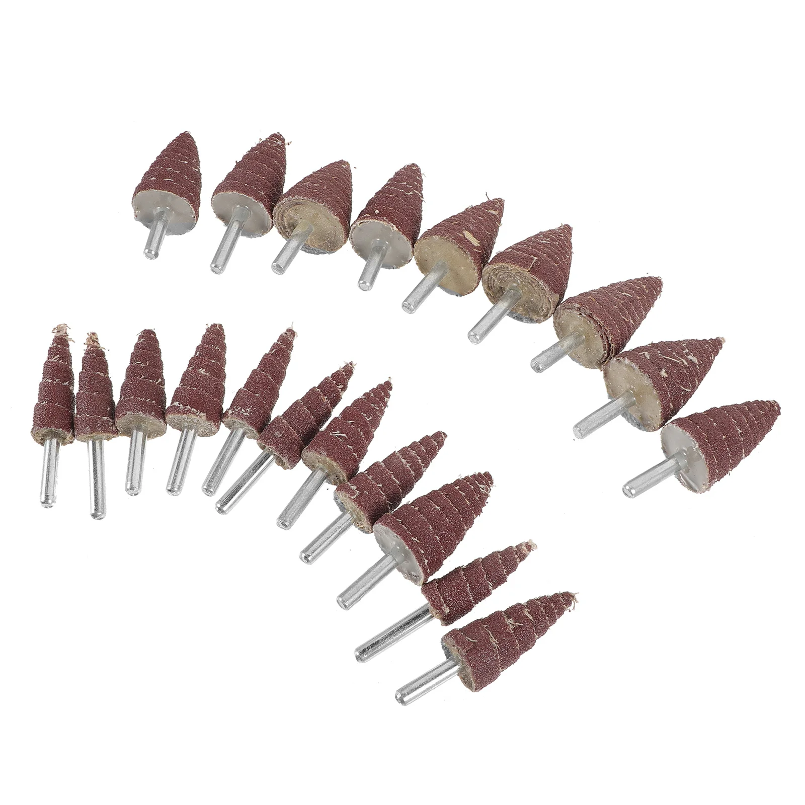 

20Pcs Cone Abrasive Flap Wheels Durable Sanding Grinding Heads for Rotary Tools Small Size Efficient Flap Wheels