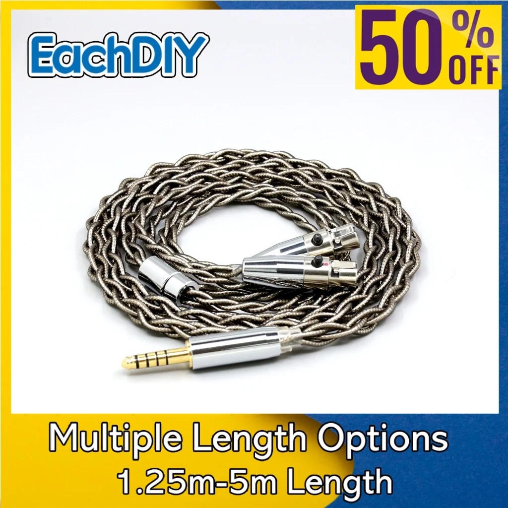 

Shielding Graphene Gold + Pure Silver Palladium HIFI Earphone Cable For Monolith M1570 Over Ear Open Back Balanced 8221