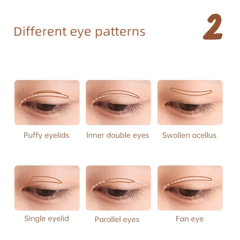 Natural Invisible Double Eyelid Tape Stickers Fiber Instant Eyelid Lift Paste Long Lasting Bigger Eyes Beauty Tool