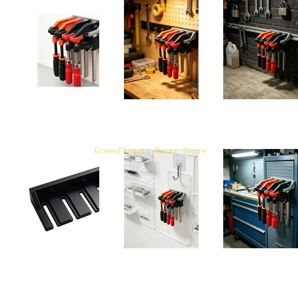 F68D Workbench Clamp Storage Organizers, Wall Mounted Clamp Rack for Organization