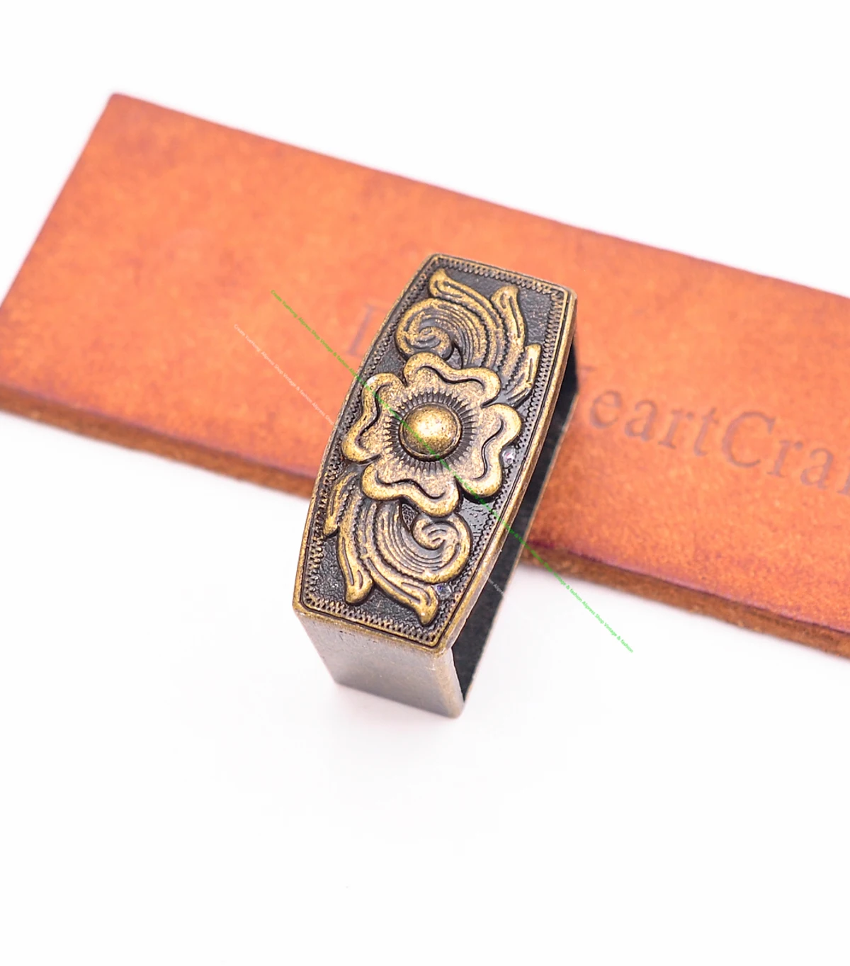 25 30 38mm Vintage Messing Blumen-Gravur Texas Western Cowboy Ranger Rodeo Schlaufen-Spitzen 3-teiliges Set Lederhandwerk Gürtelschnalle – Detail 9