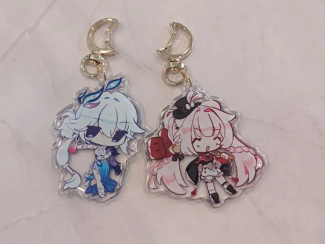 Star Rail Keychain Accessory Set - Yao Guang Sparxie Ashveil Nihilux Evanescia Acrylic Charms Collectible Keychains