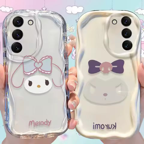 Cute Sanrio Mymelody Case for Samsung Galaxy S24 S23 S22 S21 Ultra Plus S20 FE A73 A72 A71 A55 A54 5G A53 A52 A51 4G A50S Cover