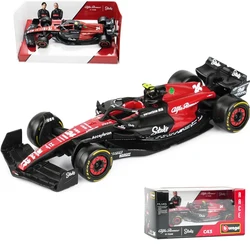 Bburago 1:43 Alfa Romeo 2023 F1 Team C43 #77 Vatteri Bottas #24  Zhou Guanyu Alloy Car Die Cast Model Car Toy Collectible Gift