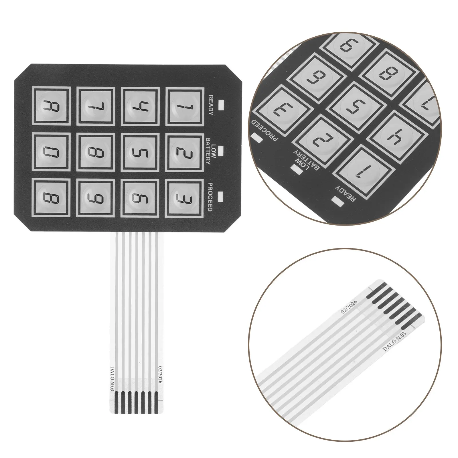 Safe Box Keypad Replacement 12 Button Electronic Lock Flush Mount Password Panel for Security Cabinet Office Home File Drawer