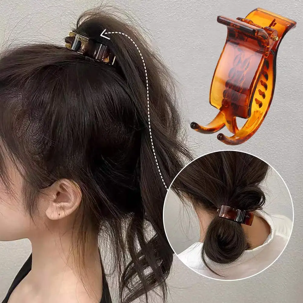 レトロな韓国のミニヘアクリップ,カボチャの形をした小さなヘアクリップ,アセテートのヘアクリップ,高いポニーテール,固定アーティファクト,ヘッドギア