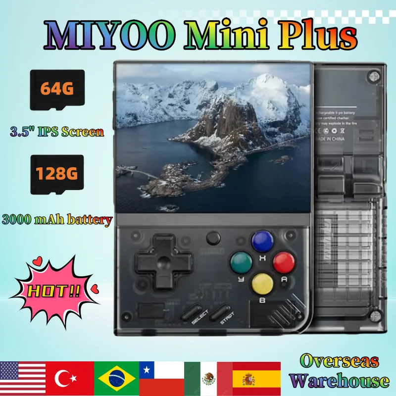

MIYOO Mini Plus Retro Handheld Game Consoles Linux System 3.5-inch IPS Screen Classic Gaming Emulator Portable Game Consoles