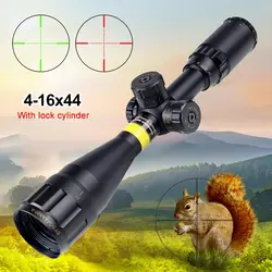 Tactical 4-16x44 Optic Cross Sight Green Red Riflescope Optical Sight Hunting Sight Suitable for 11mm/12mm track brackets