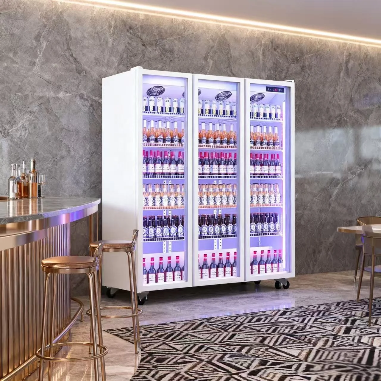 

Commercial Large-capacity bar Beverage Refrigeration Wine Cabinet and Red Wine Display Cabinet