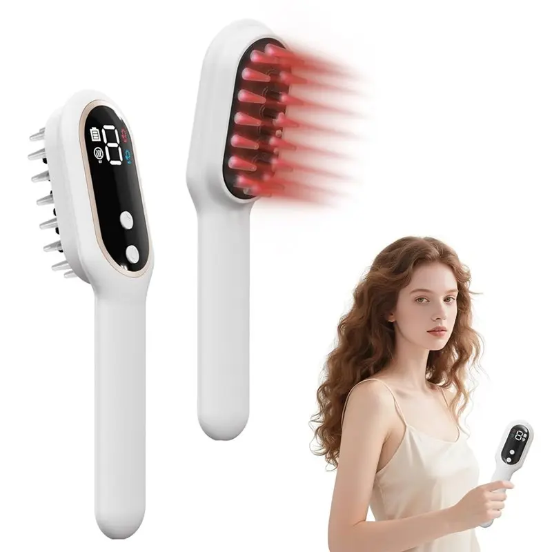 Phototherapy Comb, Electric Massage Comb, Scalp Meridian Comb, Anti-Hair Loss And Health Care Scalp Massager-A57X