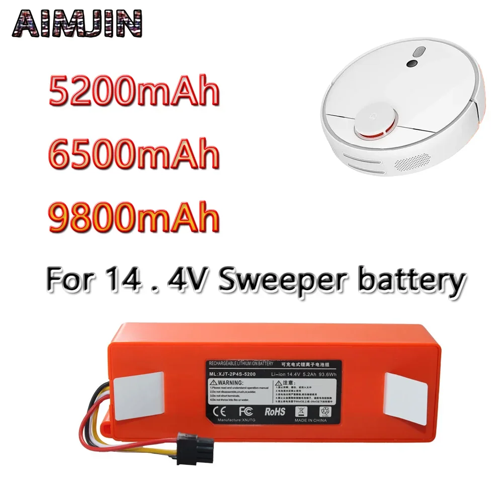 

14.4V Lithium Battery Replacement for XIAOMI Vacuum Cleaner Sweeper Accessories 5200mAh/6500/9800mAH