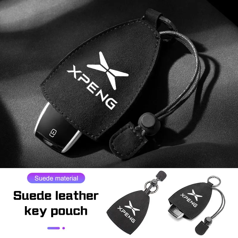 Soft Suede Key Fob Protector Anti Slip Shell Case Car Key Holder For Xpeng G6 G9 P5 P7 P7i G3 G3i G7 X9 X2 N5 F30 H93 Mini