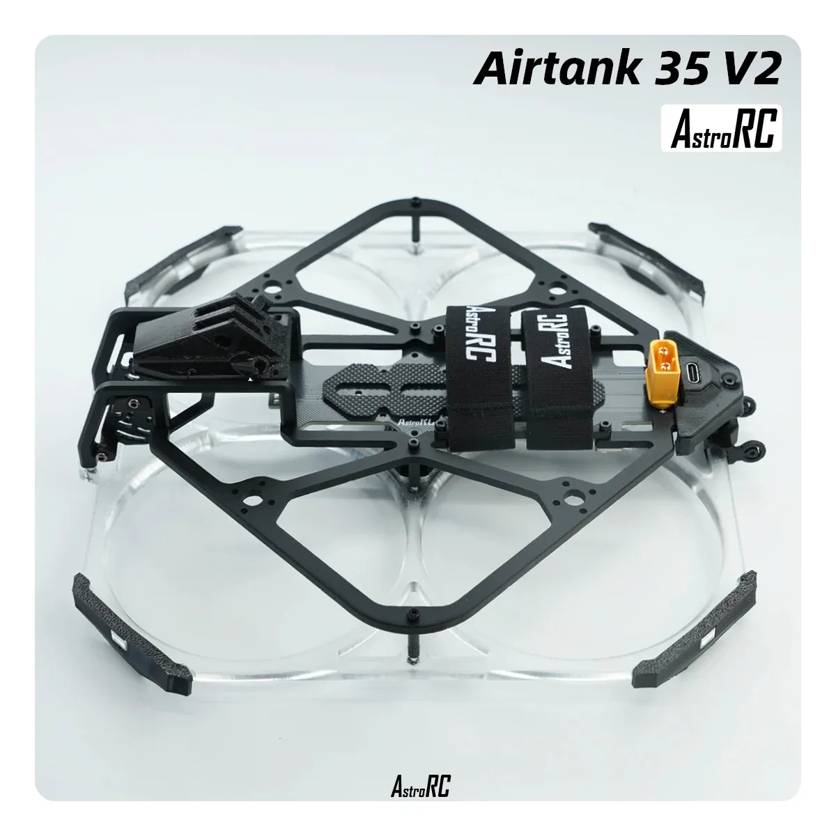 AstroRC AIRTANK 35 V2 3.5 inch FPV Frame Kit Wheelbase 136.5mm Upgraded Ducted Quad with Protective Prop Guards For Freestyle