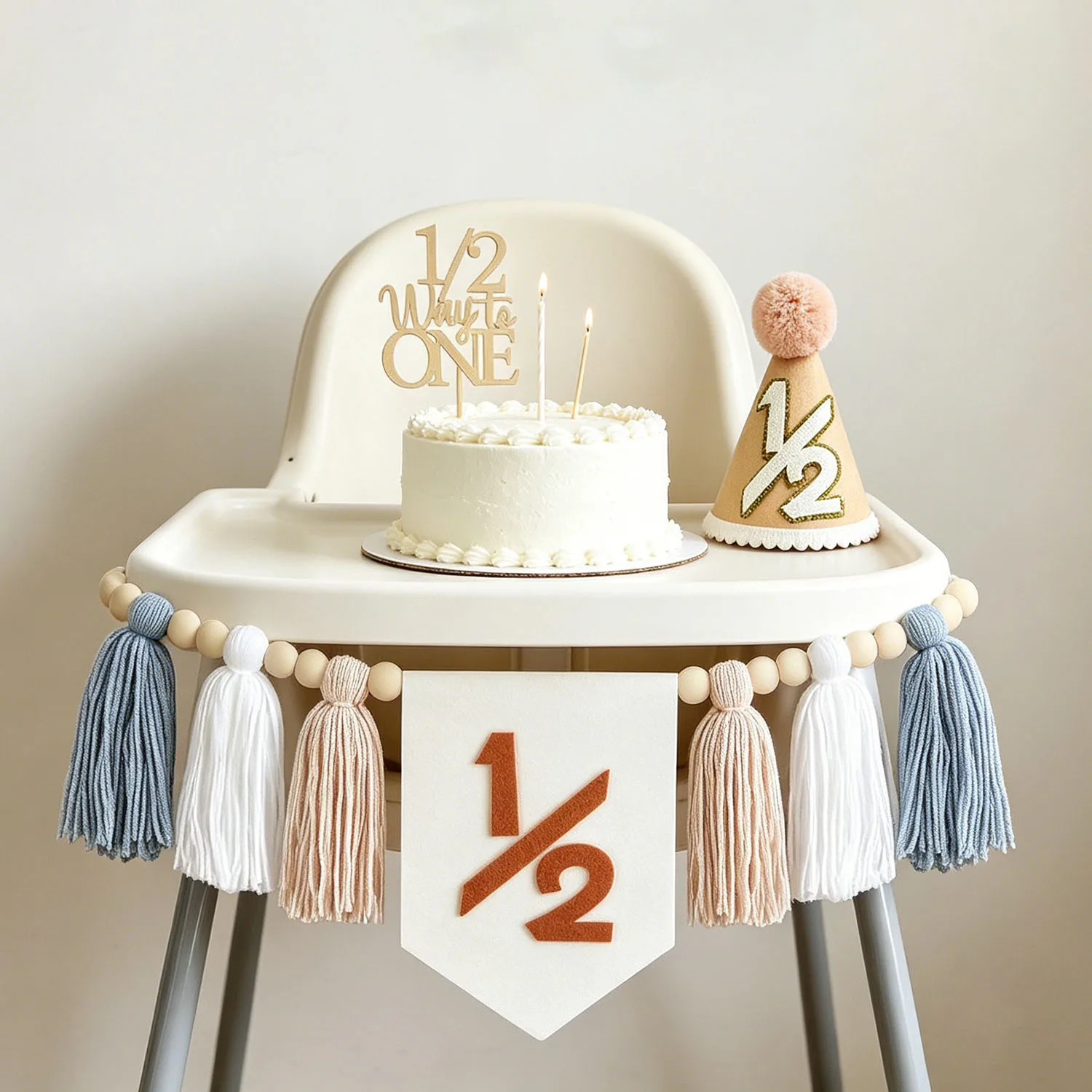 6-Month Birthday Party Decorations Set, 4 Pieces description 7