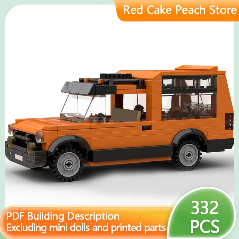 

Модель городской автомобиль MOC, строительные кирпичи, оранжевый спортивный внедорожник, модульная технология, детские праздничные подарки, сборные игрушки, костюм