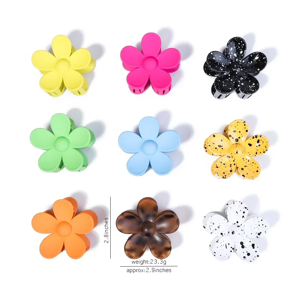 2024 Korea Flower Shape Hair Claw Clip for Women Girls Barrette Crab Hair Clips Ponytail Hairpins Bath Barrette Hair Accessories