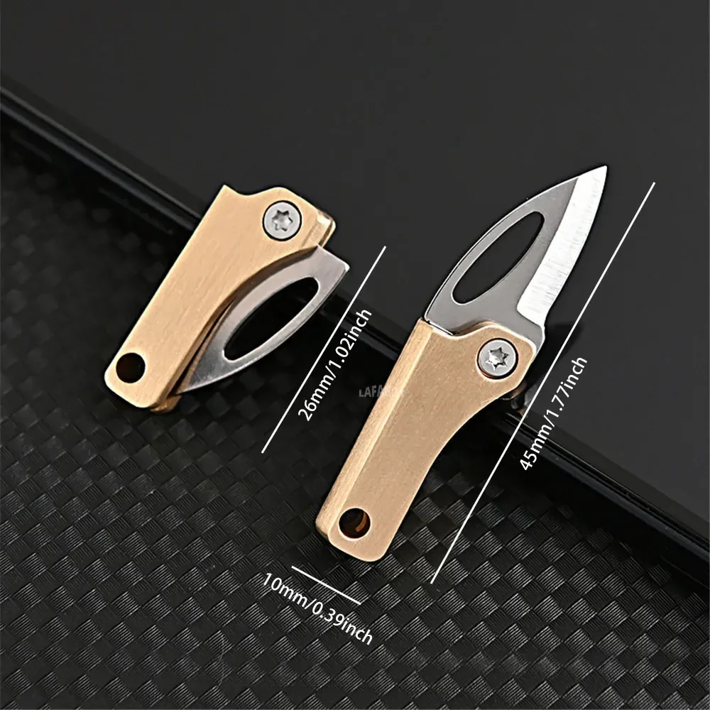 Multi-functional Brass Magnetic Knife Sharp Pocket Key Chain Open Courier Tool Mini Durable Small Portable Outdoor Box Opener