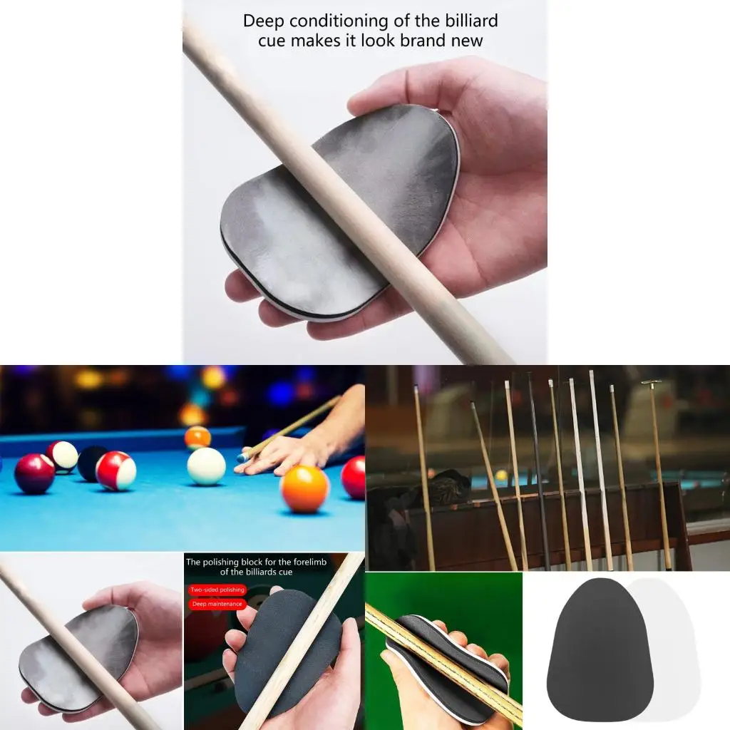 Q39E Billiard Cue Polishing Pad Sponge Light Weight Sponge Polisher for Cue with Cleaning and Polishing Functions