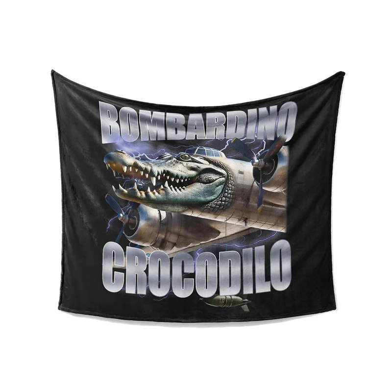 Gaslight Gatekeep Girlboss Bombardiro Crocodilo Throw Blanket for Women Men Girls Boys Kids Pets Dogs Cats Couch Sofa