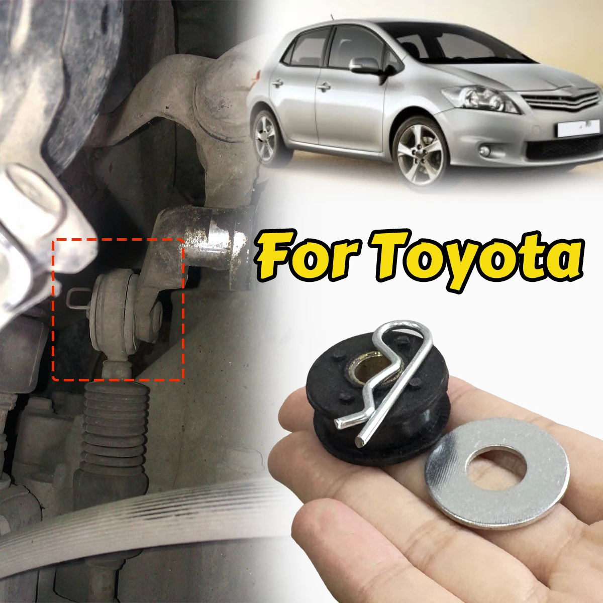 Gear Shift Lever Cable Linkage Control Bushing for Auris E150 E180 Aygo AB40 Washer Cotter Pin Manual End Rod Clips Trans Parts