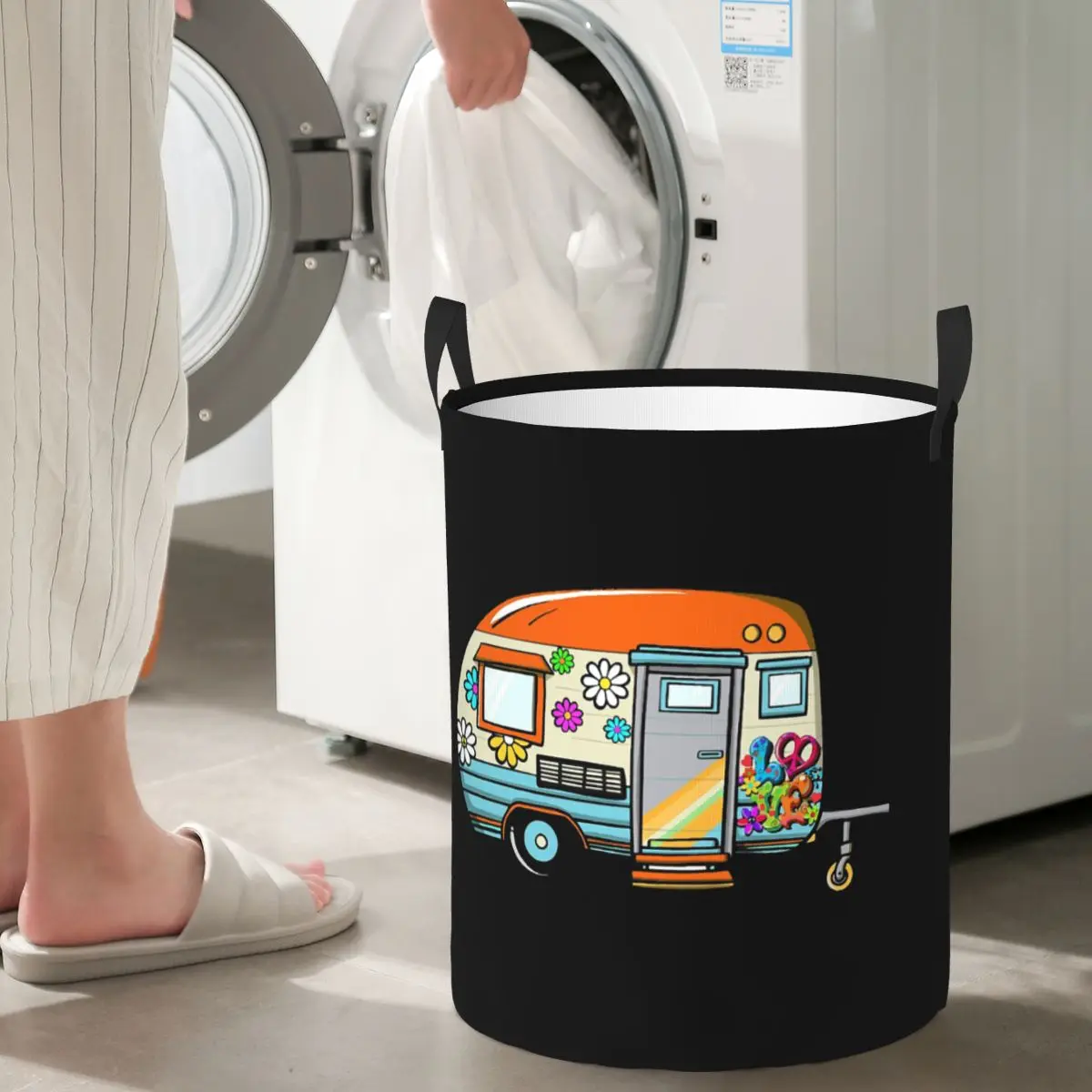 

Eriba1 Folding Laundry Baskets Dirty Clothes Sundries Storage Basket Home Organizer Box