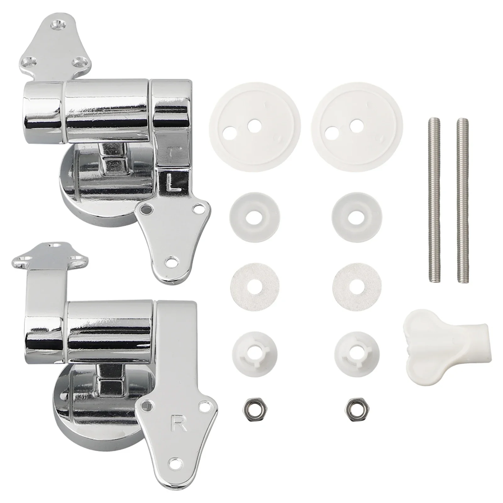 Zinc Alloy Toilet Seat Hinge Soft Release Toilet Lid Hinge Mounting Fittings Toilet Attachments Slow-Down Toilet Cover Connector