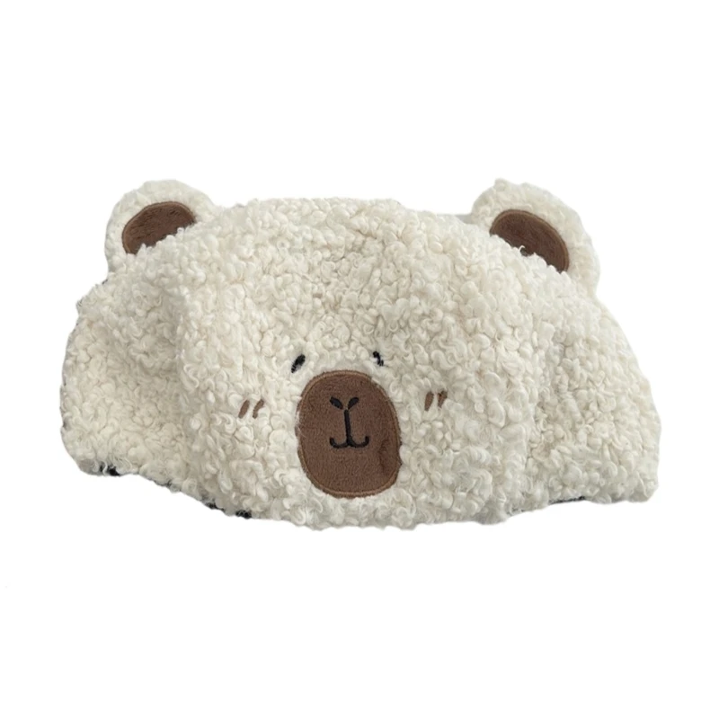 F42F Unique Bear Trendy Daily Wear Unique Character Hat for Travel and Leisures