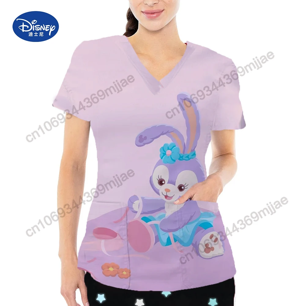 Uniforme d'Infirmière Style Disney pour Femme, Chemisiers d'Été, Économie Graphiques de Poche, Vêtements de Mode Coréenne, Haut Kpop Yk2, Y-Y2K, 2023