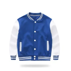 2024 Children's Coat Spring Autumn New Boys Girls Autumn Baseball Uniform Academy Cardigan Jacket Kids Print New Clothes