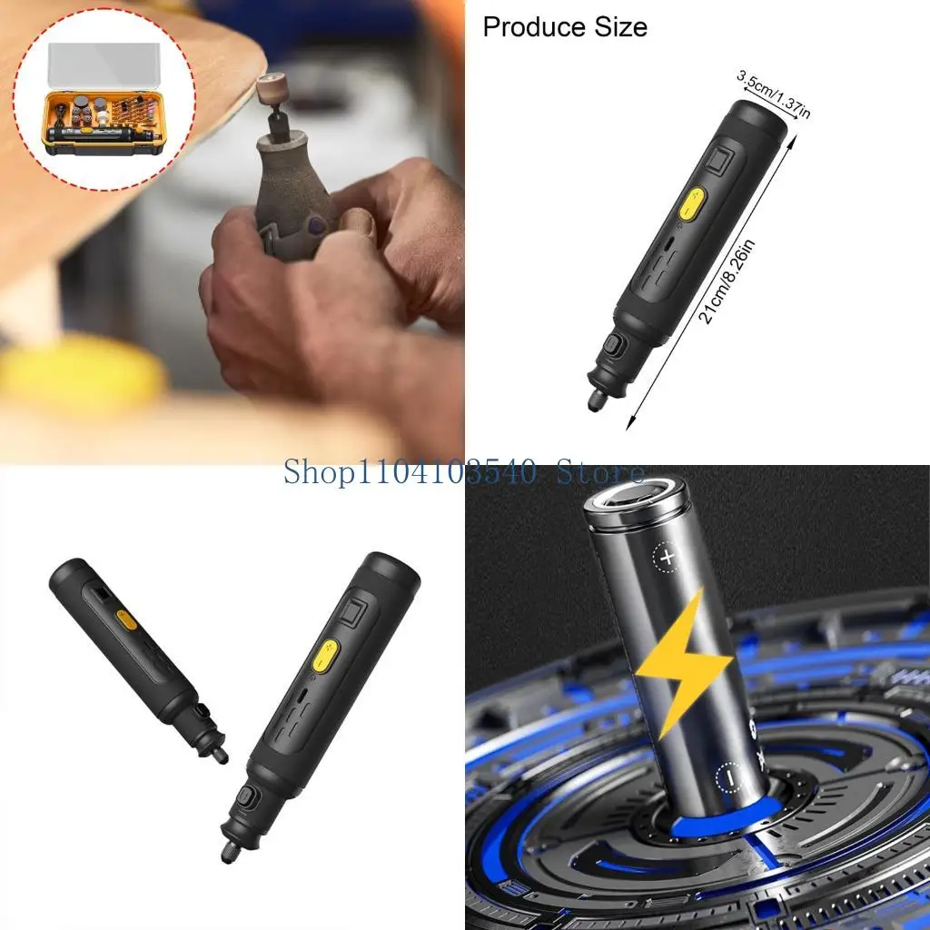 

02DC Portable Rechargeable Mini Electric Grinders Pen For Stone Carving And Metal Cutting With Adjustable Speed Settings