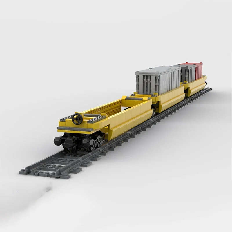 City Car Model MOC Building Bricks Container Transport Vehicle Modular Technology Gifts Holiday Assemble Children Toys Suit