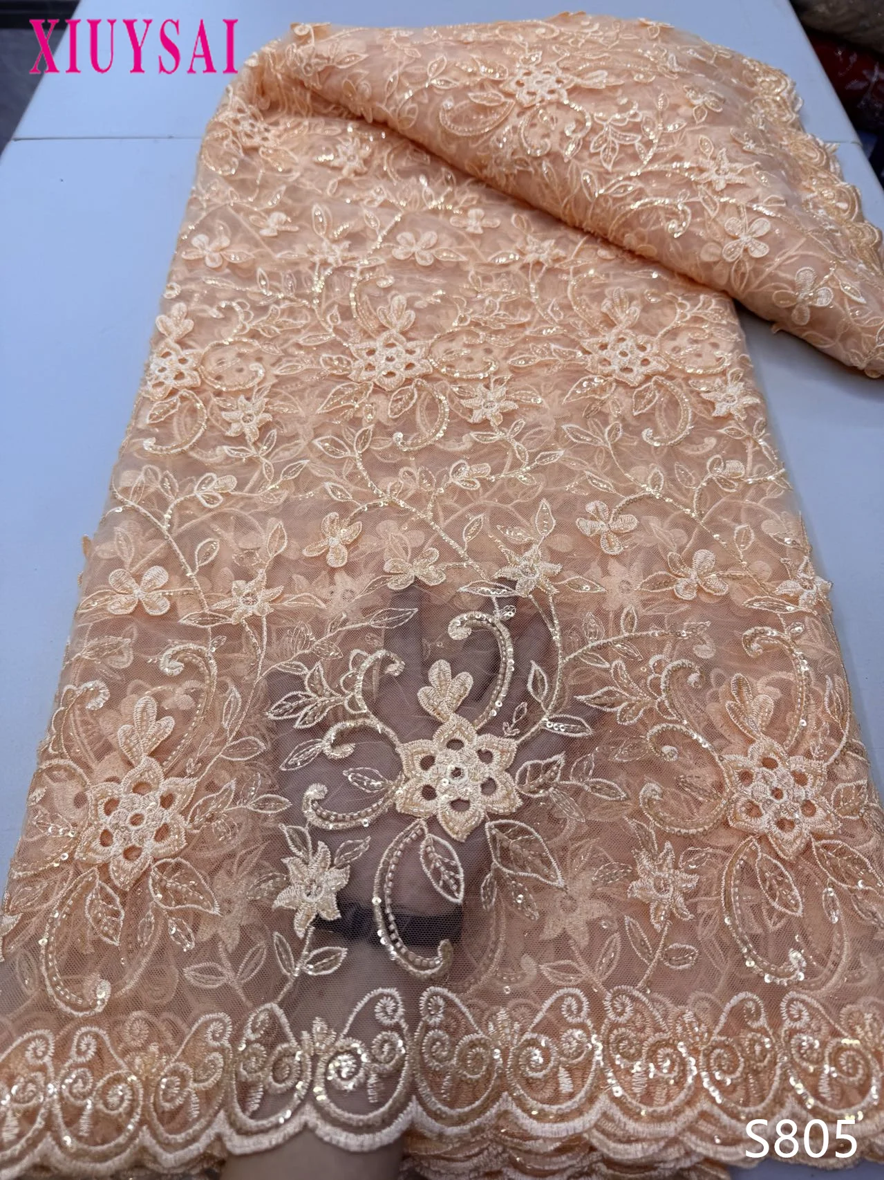 

Африканская кружевная ткань для жениха, 2025 г., высокое качество, французский тюль, блестки, вышивка бисером, тюль, кружевная ткань для вечернего платья, женское платье