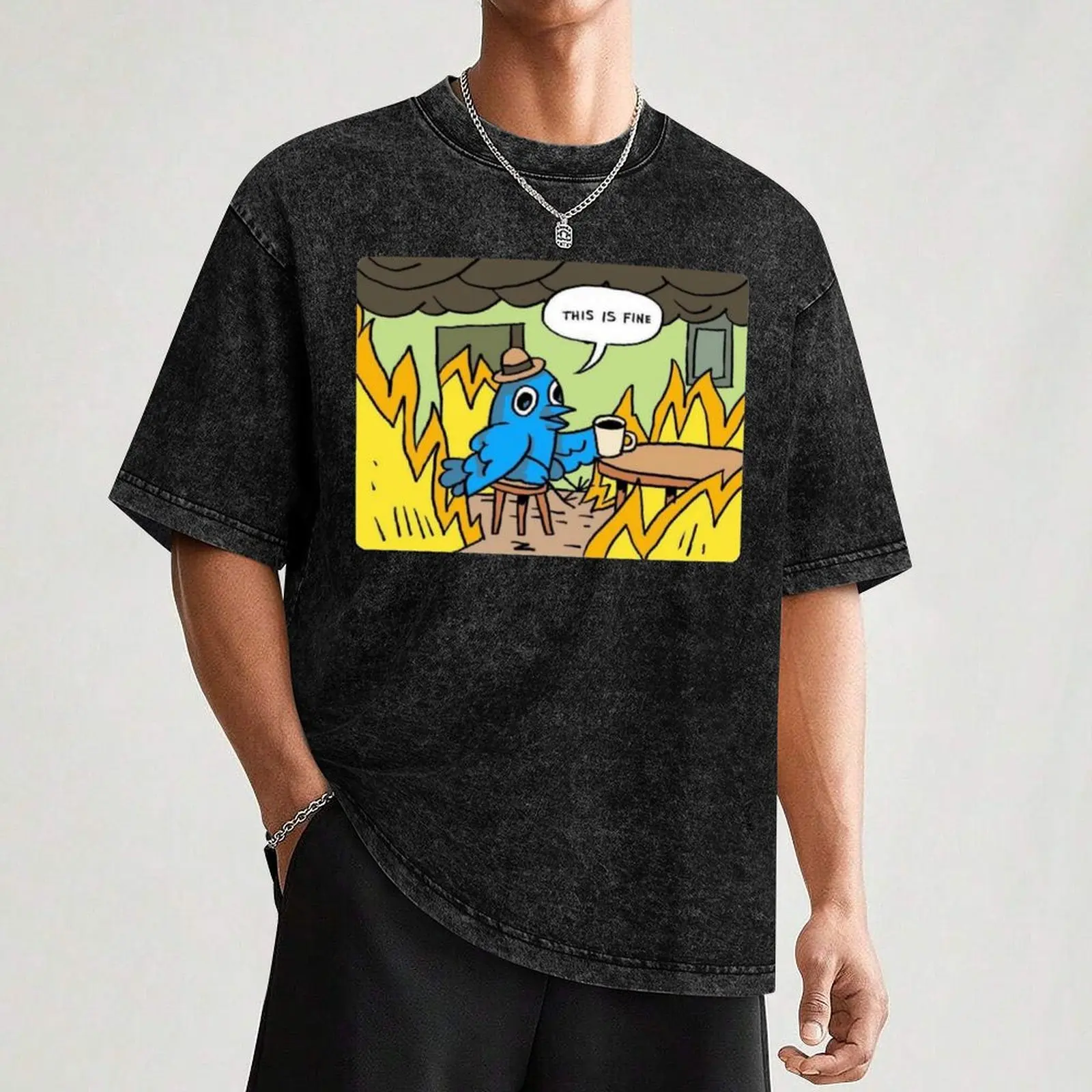 هذا جيد! ريبيتور ميمي |   تي شيرت Rip Twitter Merch تي شيرت رجالي صيفي تي شيرت قطني