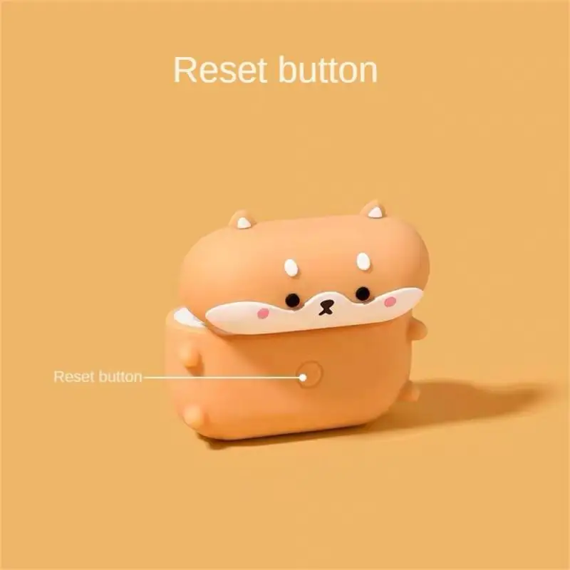 Caso dos desenhos animados corgi cão caso silicone fone de ouvido bluetooth sem fio capa protetora