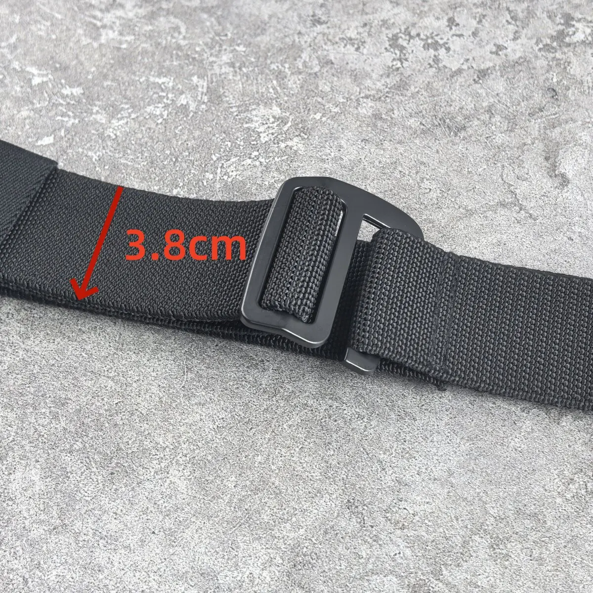 Szeroki pasek z klamrą ze stopu aluminium, nylonowy elastyczny pasek do pasa 3,8 cm, męski pasek elastyczny do wędrówek, pasek płócienny, wersja rozszerzona