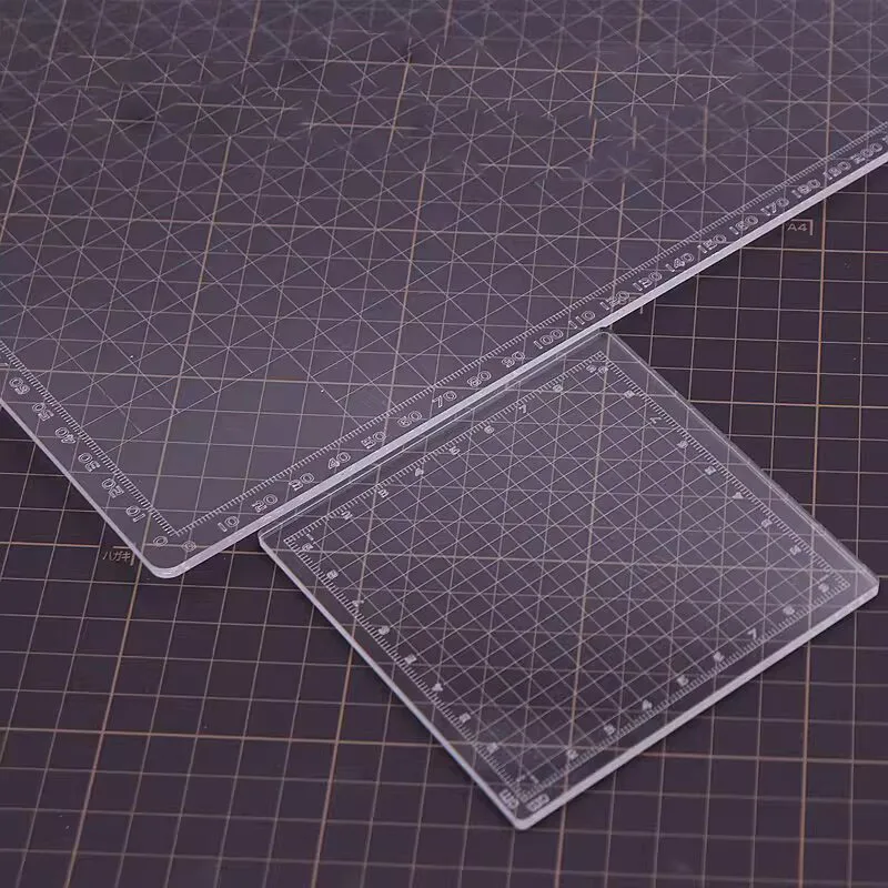 Non-Stick Acrylic Measuring Mat for Clay, Precision Polymer Clay Work Station with Grid Scale, Air Dry Clay Craft Cutting Board