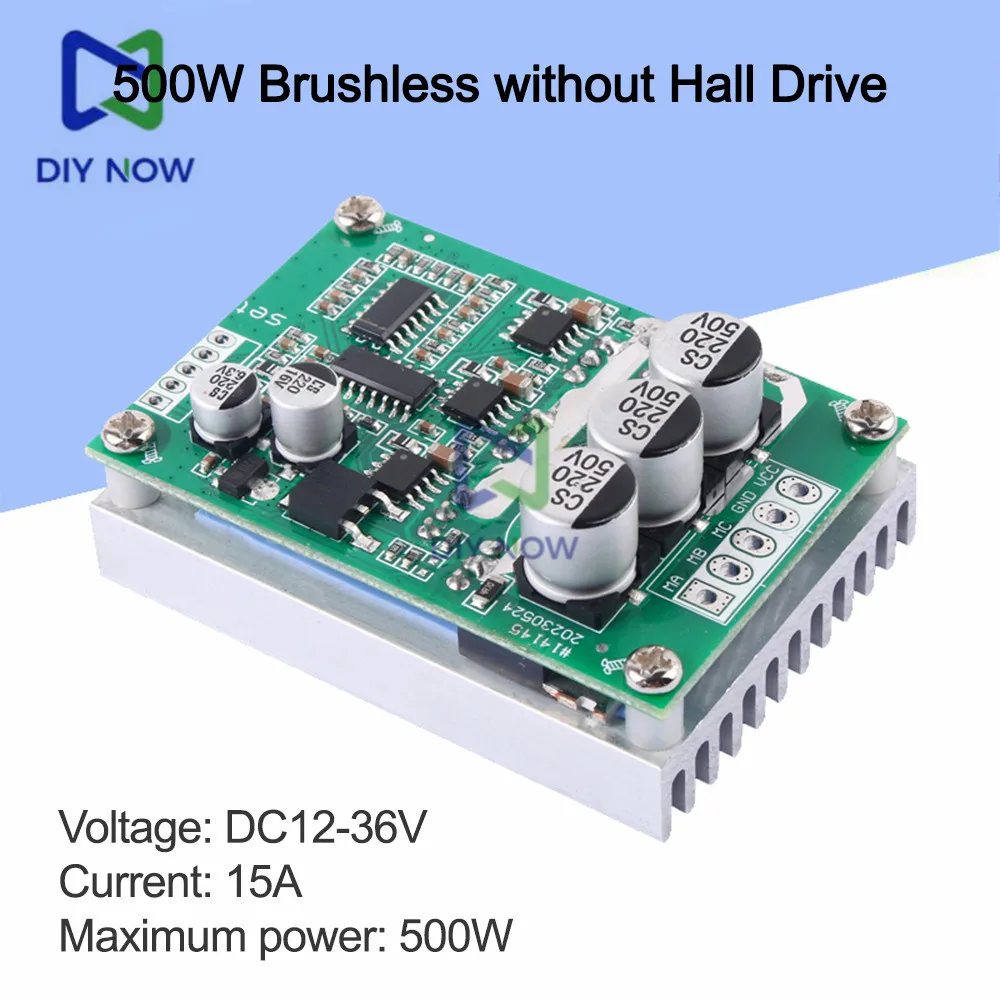 500W15A DC12-36V Brushless Hall Motor Driver Board Speed Controller Forward and Reverse High Power Controller Switch Module