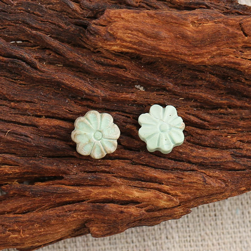 B&F Malachite Earring Beads for Jewelry Making, Handmade Natural stones beads, Stones for jewelry Making Supplies