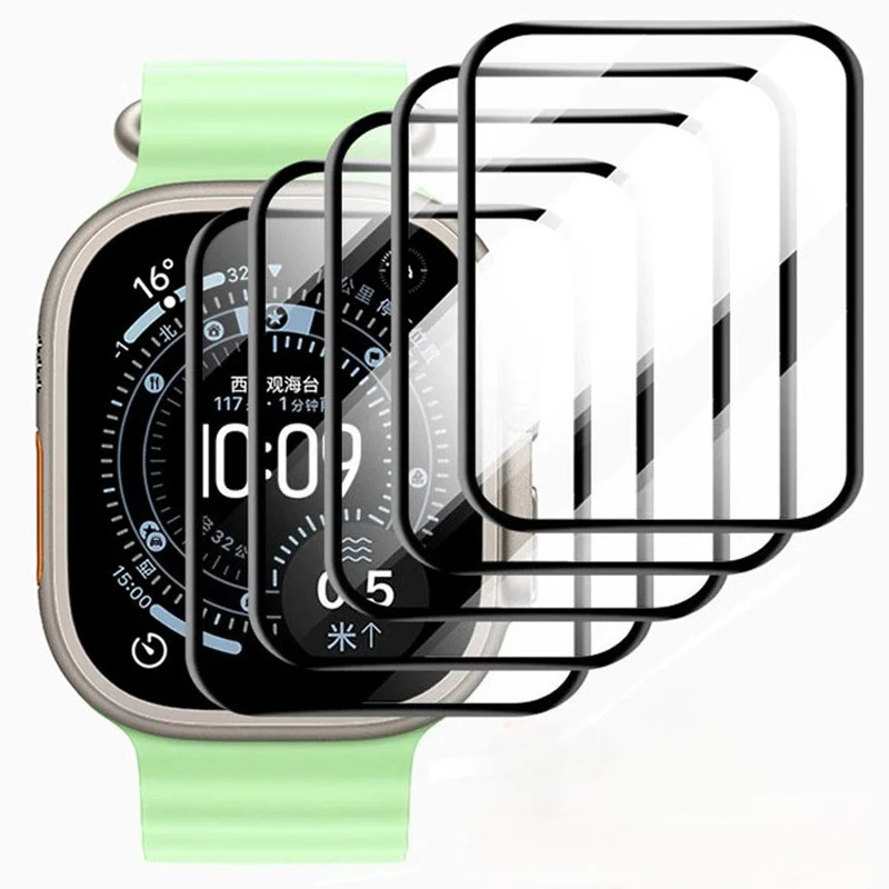 Screen Protector For Apple Watch Ultra 3 49mm Protective Film HD Curved Cover For iWatch Ultra 2 3 49mm Accessories Not Glass
