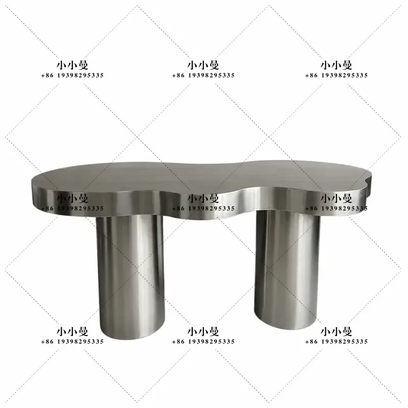 Italian Stainless Steel Cloud Coffee Table Modern Simple Creative Light Luxury Living Room Center Table Store Display Stand