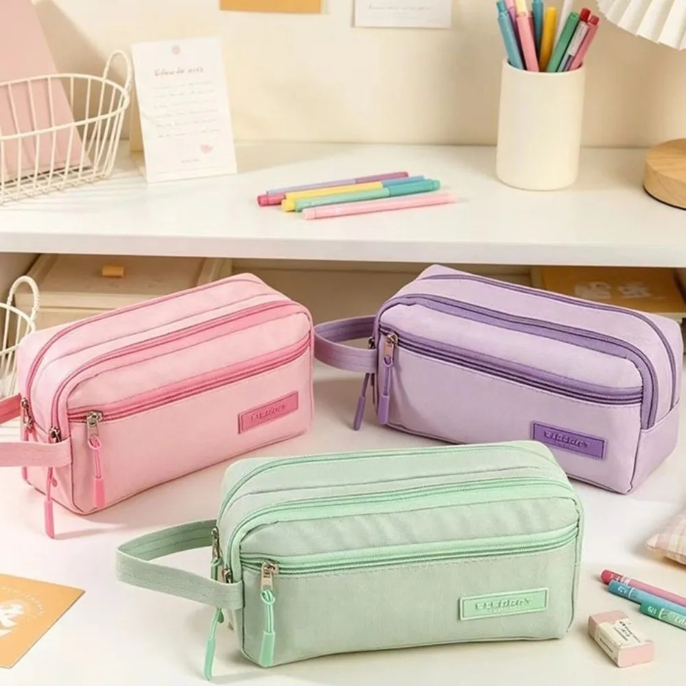 Durable Three Layers Pencil Case Oxford Fabric Large Capacity Pencil Pouch Organizer Design Multi-Purpose Pen Case For Artists