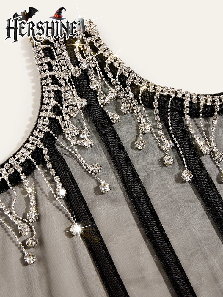 غطاء خصر نسائي عصري مصنوع يدويًا من حجر الراين من HERSHINE مكون من قطعة واحدة من إكسسوارات حفلات الهالوين #5