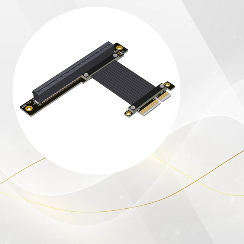 PCI-E 4,0 X4 к X16 Riser Cable Удлинительный кабель для видеокарты PCI Express Gen4 64G/Bps для RTX3090 Rx6800xt Graphics-AT93