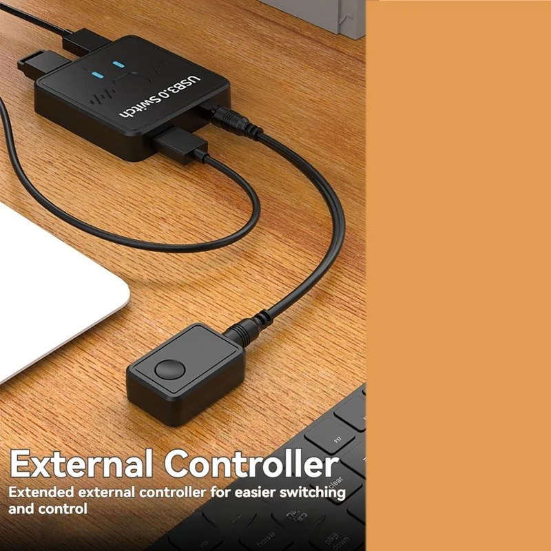 USB 3.0 Printer Sharer Switch 2 in 1 Out 2 Computers Share 1 Printer Udisk Mouse Keyboard Hard Disk External Controller-A82Z