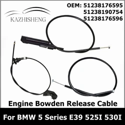 3PCS Car Engine Parts Bowden Cable Hood Release Wire for BMW 5 Series E39 525I 530I 51238176595 51238190754 51238176596
