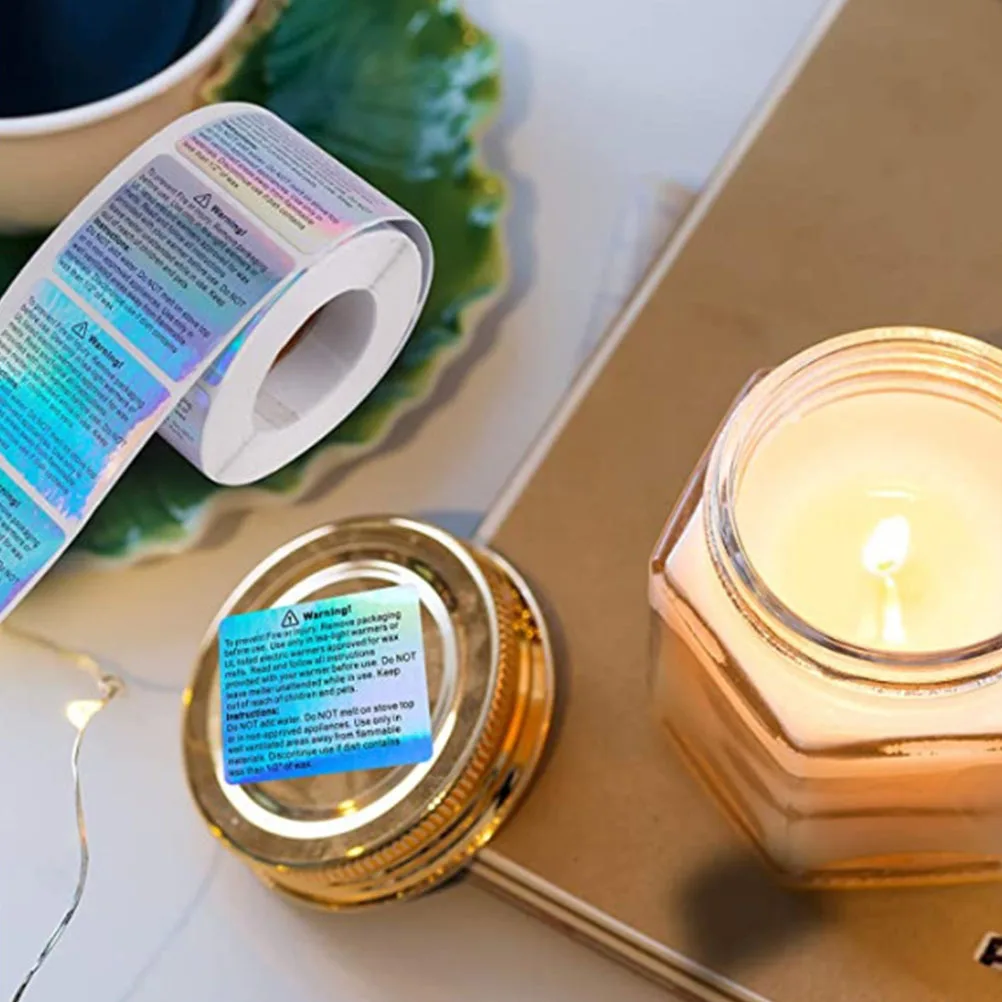 

1 Roll Round Warning Labels Exquisite Printed Safety Decals for DIY Making Stickers Supply Kit Safety Decal