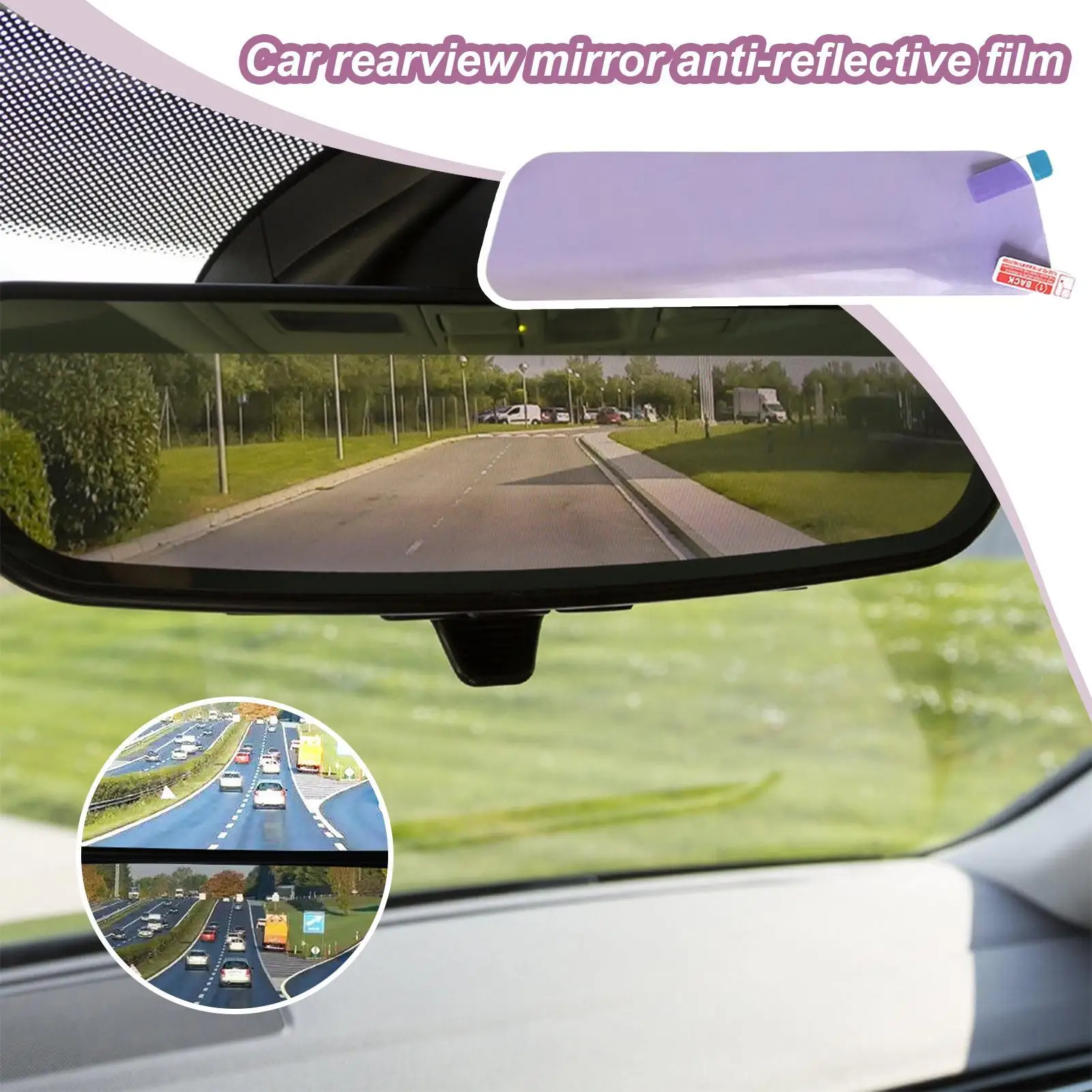 Car Rearview Mirror Protective Film Anti-glare Reflective Film Multifunctional Window Sticker for Car Rearview Mirrors