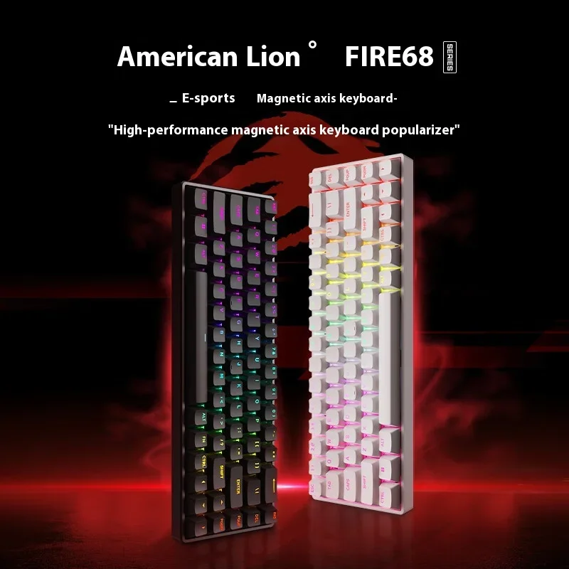 

Fierce FIRE 68 Mechanical Keyboard Magnetic Switch Gaming Keboards Hotswap Customized RGB Backlight Pc Gamer Wired 8K Keyboard